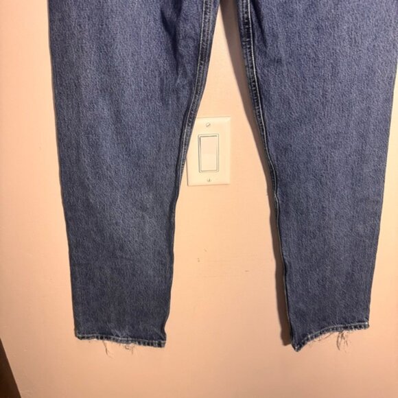 Agolde 90s Pinch Waist Jeans Size 27 100% Cotton Button Fly Distressed Hem - Picture 8 of 14